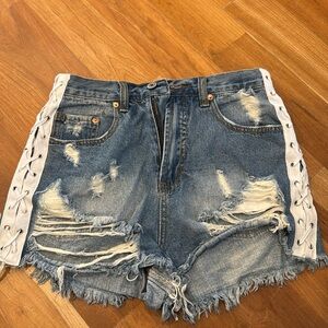 Denim shorts